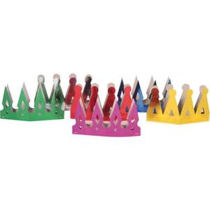 Jadeo 6 Multicolor Metallic Crowns - Costumes Jadeo 6 Multicolor Metallic Crowns - Costumes