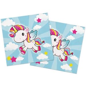Serviettes Licorne Folat - 20 pcs Bleu, Rose Serviettes Licorne Folat - 20 pcs Bleu, Rose