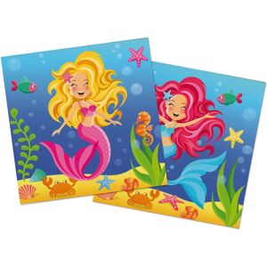 Tovaglioli Sirena Folat - 20 pz - Tema sott'acqua Tovaglioli Sirena Folat - 20 pz - Tema sott'acqua