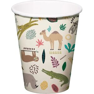 Luck and Luck Zoo Dieren Papieren Bekers - Verjaardagsfeestje voor meisjes en jongens x 6 Groen Luck and Luck Zoo Dieren Papieren Bekers - Verjaardagsfeestje voor meisjes en jongens x 6 Groen