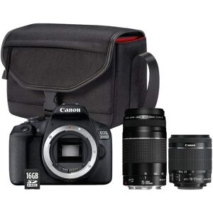 Appareil Photo Canon EOS 2000D Noir - Kit avec objectifs et accessoires - Publicité Appareil Photo Canon EOS 2000D Noir - Kit avec objectifs et accessoires - Publicité