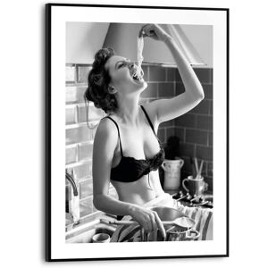 REINDERS - Pasta Lady Bilder - Schwarz - 30x40 cm - Poster REINDERS - Pasta Lady Bilder - Schwarz - 30x40 cm - Poster