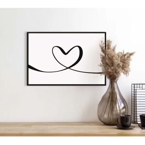 REINDERS - Heart Lines - Schwarz - 30 x 20 x 1,6 cm - Kunstdruck REINDERS - Heart Lines - Schwarz - 30 x 20 x 1,6 cm - Kunstdruck