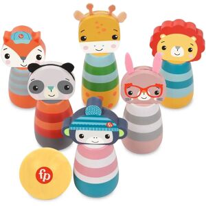 Fisher Price Houten Dieren-Kegelset met 6 kegels & bal - Kegelspel Fisher Price Houten Dieren-Kegelset met 6 kegels & bal - Kegelspel