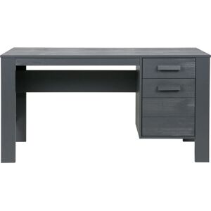 Woood Dennis Anthrazit Schreibtisch mit Schublade & Schrank - Schreibtisch Woood Dennis Anthrazit Schreibtisch mit Schublade & Schrank - Schreibtisch