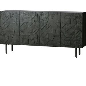 BePureHome Mangoholz Sideboard - 4 Türen - Schwarz - 160x40x83cm BePureHome Mangoholz Sideboard - 4 Türen - Schwarz - 160x40x83cm