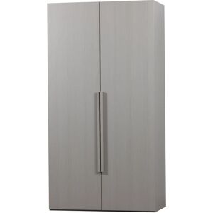 WOOOD Rens Kleiderschrank - Nussbaum-Dekor, Grau, 210cm hoch WOOOD Rens Kleiderschrank - Nussbaum-Dekor, Grau, 210cm hoch
