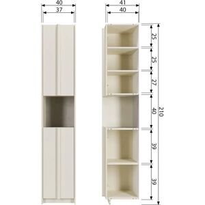 WOOOD Basu Kleiner Hoher Schrank - Skandinavisches Design WOOOD Basu Kleiner Hoher Schrank - Skandinavisches Design