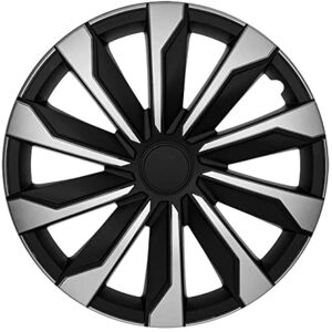 AutoStyle Cubiertas de Rueda 16 Pulgadas Plata/Negro - Cubiertas de Rueda AutoStyle Cubiertas de Rueda 16 Pulgadas Plata/Negro - Cubiertas de Rueda