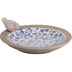 Bañera para Pájaros de Esschert Design - Cerámica Azul y Blanca Bañera para Pájaros de Esschert Design - Cerámica Azul y Blanca