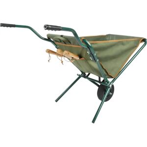 Esschert Design Foldable Wheelbarrow Green Garden Trolley - Wheelbarrow Esschert Design Foldable Wheelbarrow Green Garden Trolley - Wheelbarrow