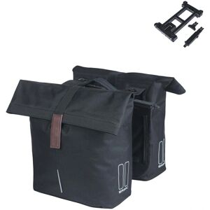 Basil City Double Bike Bag MIK - 28-32L, Black Basil City Double Bike Bag MIK - 28-32L, Black