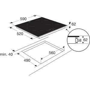 ETNA KIS159ZT Inductiekookplaat - 59 cm - Plug & Cook ETNA KIS159ZT Inductiekookplaat - 59 cm - Plug & Cook