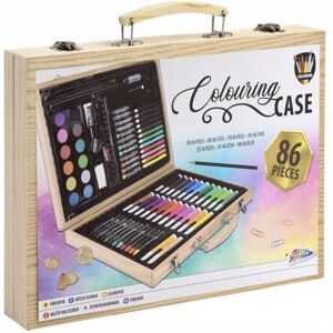 Houten Multi Kleur Kunstset - Creative Craft Group 86-delig Houten Multi Kleur Kunstset - Creative Craft Group 86-delig
