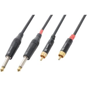Cabo de áudio PD-Connex CX74-3 - 3m, 2x RCA, 2x Mono Jack Cabo de áudio PD-Connex CX74-3 - 3m, 2x RCA, 2x Mono Jack