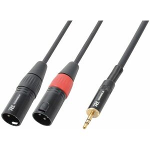 PD Connex Profesjonell HQ 2x XLR til 3,5mm Stereo Jack Kabel - 6m PD Connex Profesjonell HQ 2x XLR til 3,5mm Stereo Jack Kabel - 6m
