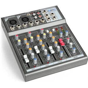 Vonyx VMM-F401 Mixer - 4 canais, 50-18000 Hz, Preto Vonyx VMM-F401 Mixer - 4 canais, 50-18000 Hz, Preto
