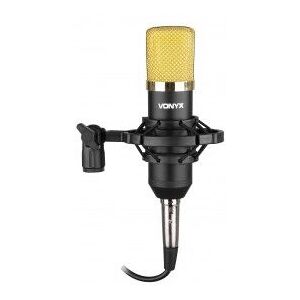 Vonyx CM400B Microfono de estudio Condensador Negro/Oro - Micrófono Vonyx CM400B Microfono de estudio Condensador Negro/Oro - Micrófono
