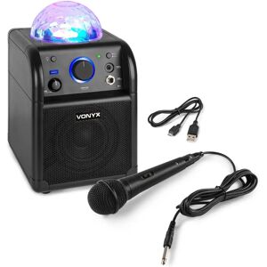 Alto-falante de karaoke Vonyx SBS50B com luzes LED - 50W Alto-falante de karaoke Vonyx SBS50B com luzes LED - 50W