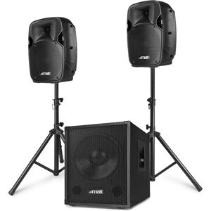 MAX Music MX700 Trådløst Højttalersystem - 2-vejs Sort 700W MAX Music MX700 Trådløst Højttalersystem - 2-vejs Sort 700W