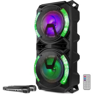 Haut-parleur Karaoke Fenton LIVE280 portable - Karaoke, 2x8", Bluetooth, LED - Publicité Haut-parleur Karaoke Fenton LIVE280 portable - Karaoke, 2x8", Bluetooth, LED - Publicité