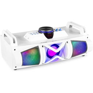 Altavoz de fiesta Bluetooth Fenton MDJ160W Blanco con luces LED - 150 W Altavoz de fiesta Bluetooth Fenton MDJ160W Blanco con luces LED - 150 W