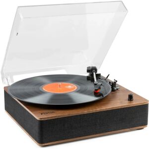 Platine en noyer avec Bluetooth - Tourne-disque - Publicité Platine en noyer avec Bluetooth - Tourne-disque - Publicité