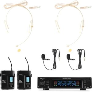 Power Dynamics PD220B - Sistema de microfone sem fio - 2x 80 canais UHF - Preto Power Dynamics PD220B - Sistema de microfone sem fio - 2x 80 canais UHF - Preto