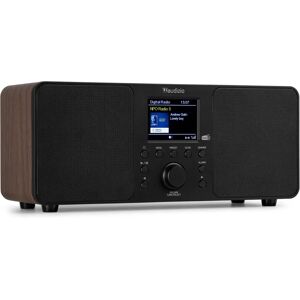 Radio stéréo Audizio Genua DAB+ - Noir, Marron - Publicité Radio stéréo Audizio Genua DAB+ - Noir, Marron - Publicité