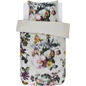 Essenza Fleur Ecru Vendbar bomuldssatinsæt - 140x200 cm Essenza Fleur Ecru Vendbar bomuldssatinsæt - 140x200 cm