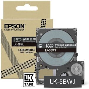 Epson LK-5BWJ Noir et Blanc - Cassette de ruban pour LabelWorks LW-C 410 & 610 - Publicité Epson LK-5BWJ Noir et Blanc - Cassette de ruban pour LabelWorks LW-C 410 & 610 - Publicité