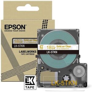 Cinta de Etiqueta Epson LK-5TKN - Transparente/Oro - 18mm x 9m Cinta de Etiqueta Epson LK-5TKN - Transparente/Oro - 18mm x 9m