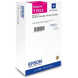 Epson T7553 Magenta Ink Cartridge - Original XL, 39ml - For WorkForce Pro Epson T7553 Magenta Ink Cartridge - Original XL, 39ml - For WorkForce Pro