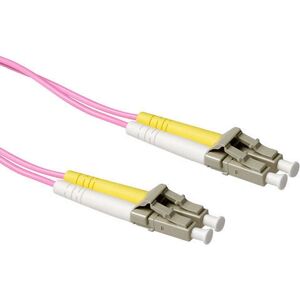 ACT RL9700 Glasvezel Kabel - 0,5m Violet - OM4 Dubbelslag ACT RL9700 Glasvezel Kabel - 0,5m Violet - OM4 Dubbelslag