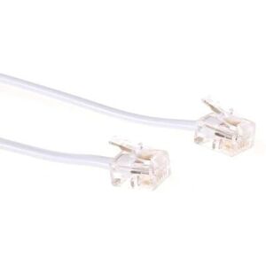 ACT Model RJ-11 Telefoonkabel - 3m Wit ACT Model RJ-11 Telefoonkabel - 3m Wit