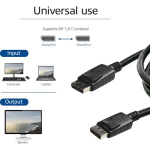 ACT AK3980 DisplayPort-Kabel 2m Schwarz - DisplayPort Kabel ACT AK3980 DisplayPort-Kabel 2m Schwarz - DisplayPort Kabel