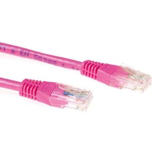 ACT Cat6a UTP 3m Roze Netwerkkabel - Cat6a U/UTP - 3m - Netwerkkabel ACT Cat6a UTP 3m Roze Netwerkkabel - Cat6a U/UTP - 3m - Netwerkkabel