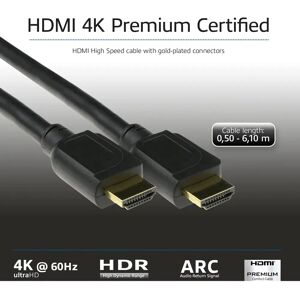 Câble HDMI ACT - 6,1m - 4K HDR - Certifié HDMI 2.0b - Noir - Publicité Câble HDMI ACT - 6,1m - 4K HDR - Certifié HDMI 2.0b - Noir - Publicité