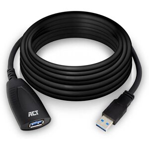 ACT USB Verlengkabel 5m USB 3.2 Gen 1 Zwart ACT USB Verlengkabel 5m USB 3.2 Gen 1 Zwart