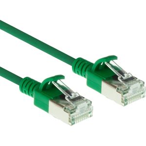 ACT Vert 1m câble réseau LSZH U/FTP CAT6A - Slimline, sans enchevêtrement ACT Vert 1m câble réseau LSZH U/FTP CAT6A - Slimline, sans enchevêtrement