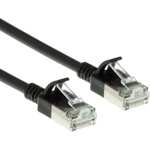 ACT Zwart 5m LSZH U/FTP CAT6A datacenter slimline patchkabel ACT Zwart 5m LSZH U/FTP CAT6A datacenter slimline patchkabel