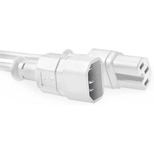 ACT Voedingskabel C14 - C15 Wit - Netvoedingskabel ACT Voedingskabel C14 - C15 Wit - Netvoedingskabel