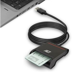 ACT AC6015 Smartcardlezer - USB 2.0, Zwart ACT AC6015 Smartcardlezer - USB 2.0, Zwart