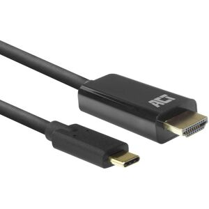 ACT USB-C naar HDMI Kabel - 4K @ 60 Hz - 2 m Zwart - Video Kabeladapter ACT USB-C naar HDMI Kabel - 4K @ 60 Hz - 2 m Zwart - Video Kabeladapter