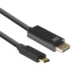 ACT USB-C naar DisplayPort Kabel - 4K @ 60Hz - 2m Zwart ACT USB-C naar DisplayPort Kabel - 4K @ 60Hz - 2m Zwart