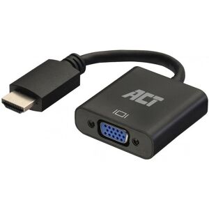 ACT Model AC7535 Zwart HDMI naar VGA Adapter - 0,15m ACT Model AC7535 Zwart HDMI naar VGA Adapter - 0,15m