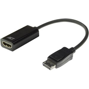 ACT ACT7555 Video Cable Adapter - 0.15m - DisplayPort to HDMI - Black ACT ACT7555 Video Cable Adapter - 0.15m - DisplayPort to HDMI - Black