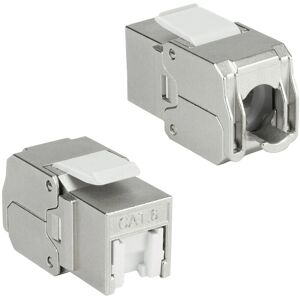 ACT TD6025 Connecteur Keystone RJ45 blindé - CAT6 - Argent/Blanc - Publicité ACT TD6025 Connecteur Keystone RJ45 blindé - CAT6 - Argent/Blanc - Publicité