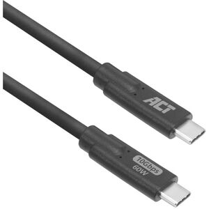 ACT Câble USB-C 3m - USB 3.2 Gen 2 10Gbps 60W Noir ACT Câble USB-C 3m - USB 3.2 Gen 2 10Gbps 60W Noir