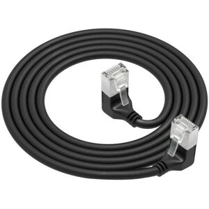 ACT DA5901 Netwerkkabel - 1m, Zwart, Cat6a U/FTP, Slimline, 90° RJ45 - Netwerkkabel ACT DA5901 Netwerkkabel - 1m, Zwart, Cat6a U/FTP, Slimline, 90° RJ45 - Netwerkkabel